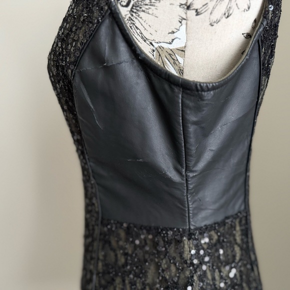 Ark & Co Sequin Dress w/ Leather Side Panels - Picture 8 of 13